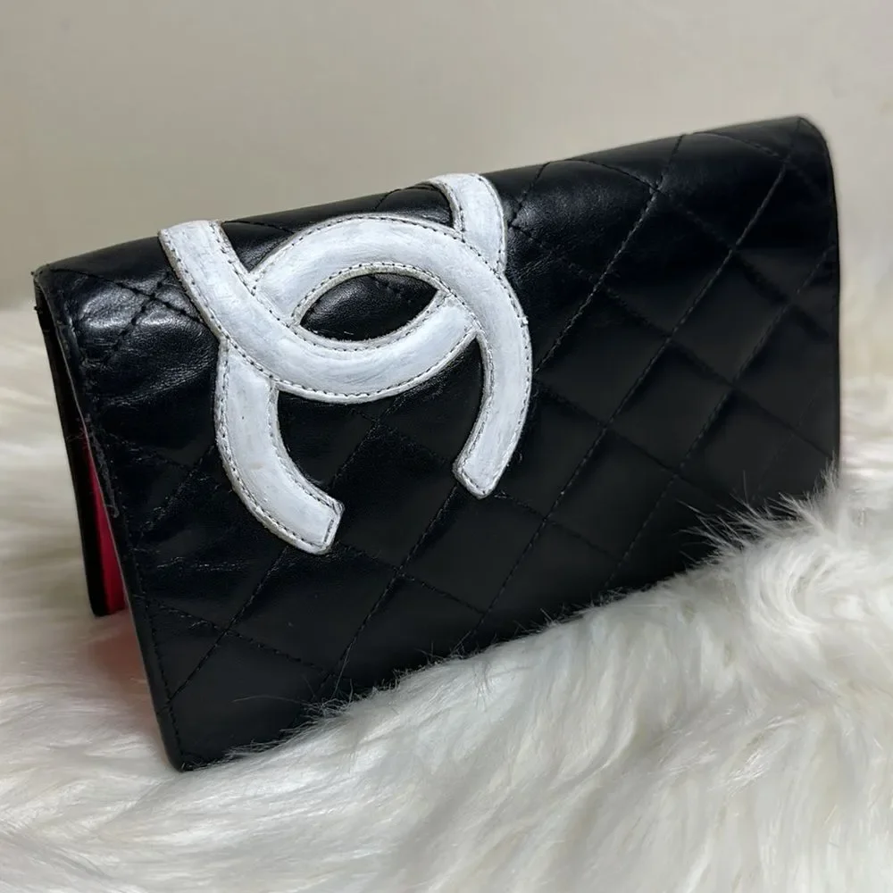 💯Authentic Chanel Bifold  Quilted Long Wallet 🍀